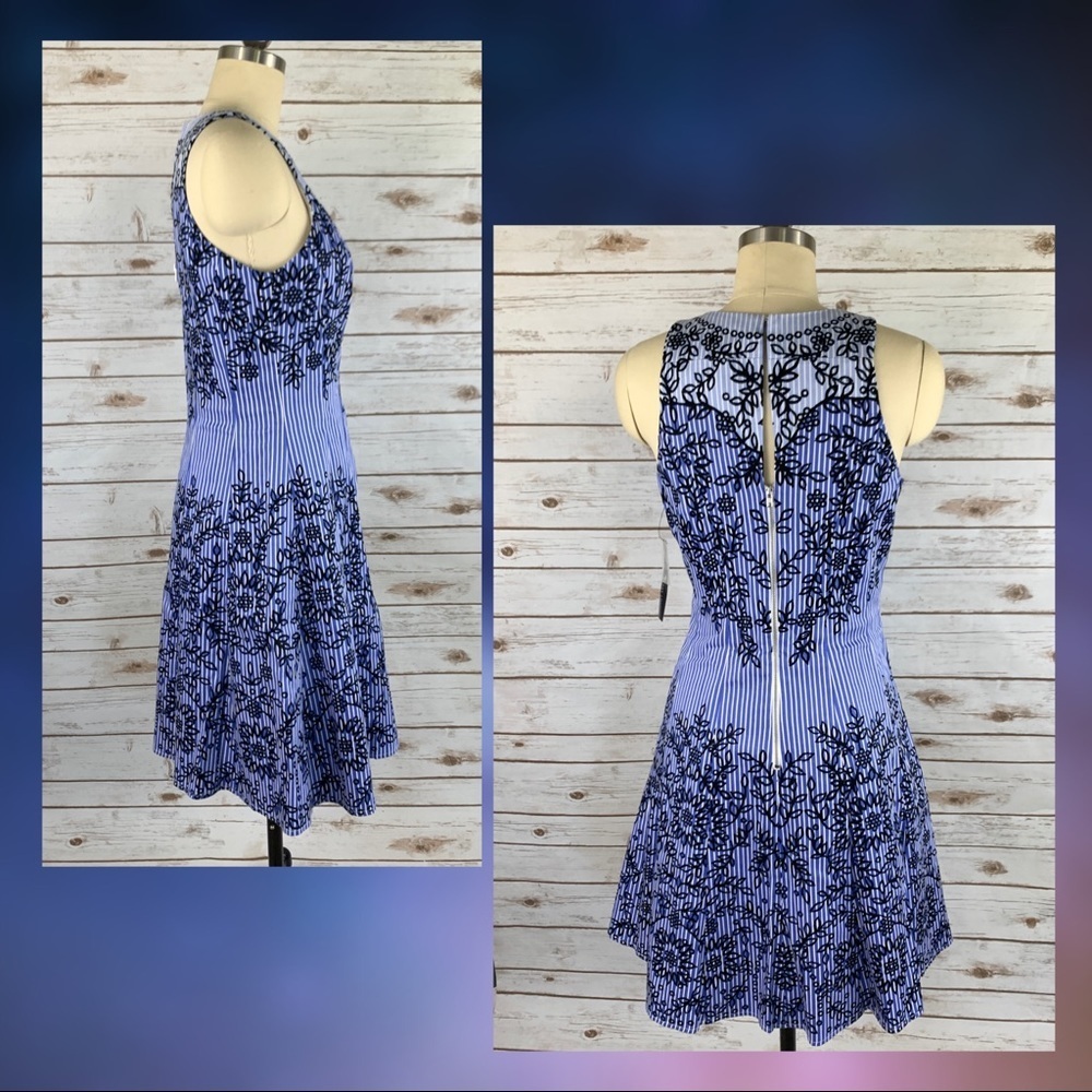 Maggy London Blue & Black Dress with Pockets - Picture 2 of 8